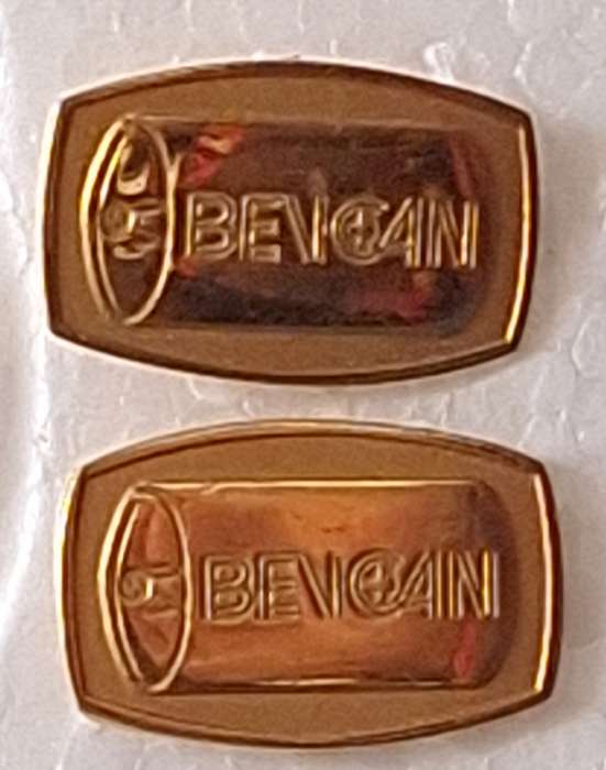 Pair Bevcan Plated Cufflinks