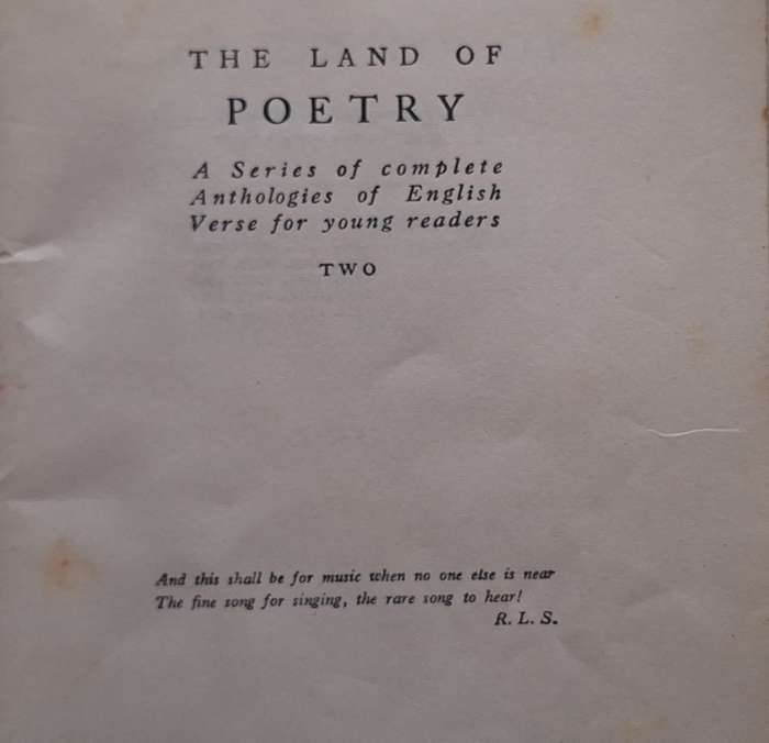 The Land of Poetry (Vol Two) by Wentworth Hill & H G Wood Softcover Reprint 1959