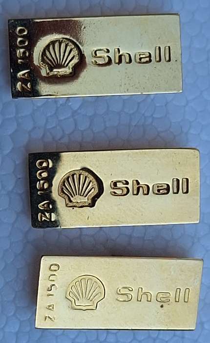 Pair Plated Shell ZA1500 Cuff Links with a Spare