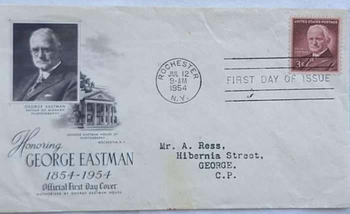 USA 1954 Honoring George Eastman Official FDC