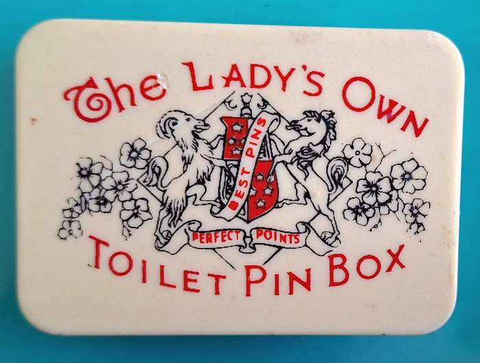 Empty Vintage The Lady's Own Toilet Pin Box