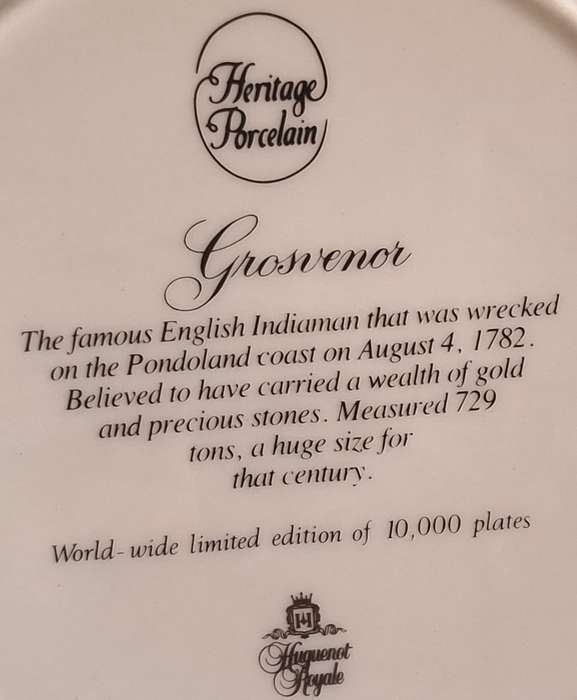Heritage Porcelain Limited Edition Plate of Grosvenor
