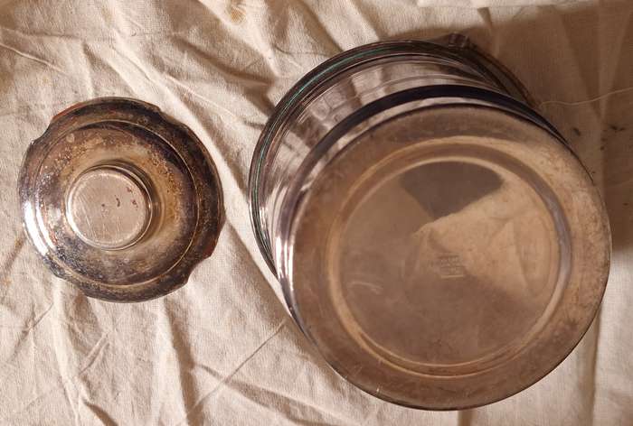 A Plated Wepco Ice Bucket with Drain Cover Insert