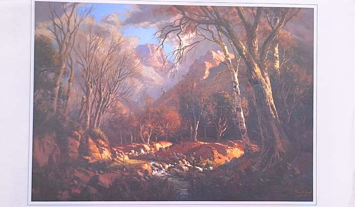 Unframed Reproduction Tinus de Jongh Banhoek, near Stellenbosch