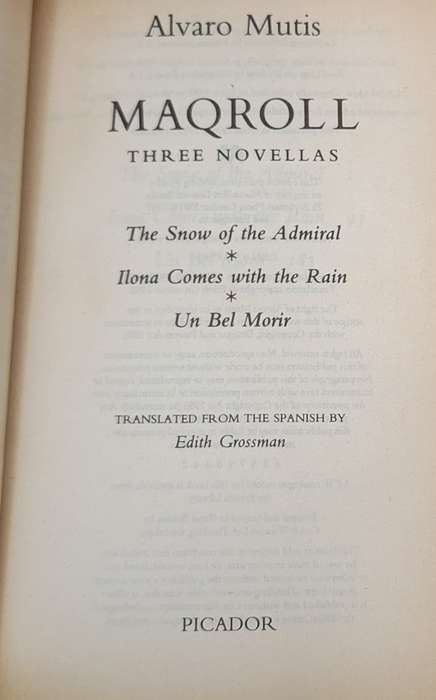 Maqroll by Alvaro Mutis Translated from Spanish by Edith Grossman Paperback