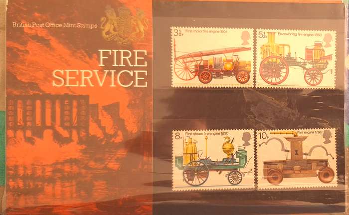 GB 1974 Fire Service Presentation Pack No. 60 Set of 4 Mint stamps