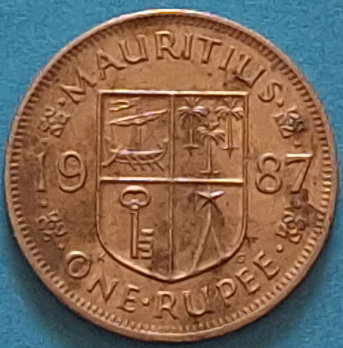 Mauritius 1987 One Rupee Copper-nickel