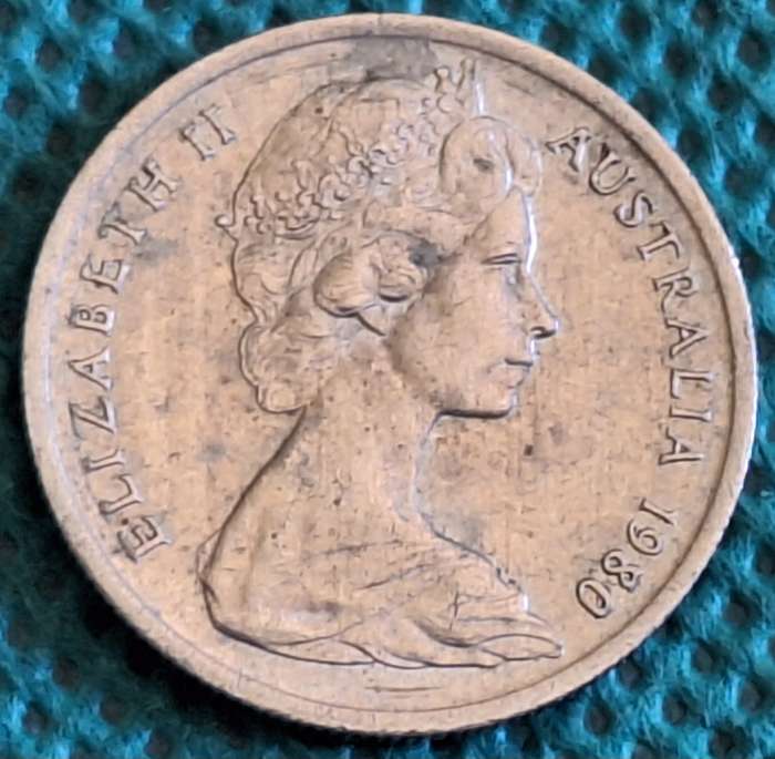 Australia 1980 Elizabeth II 5 cents Copper-nickel
