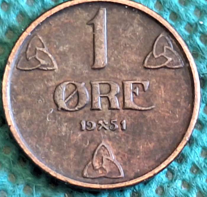 Norway 1951 1 ore Bronze