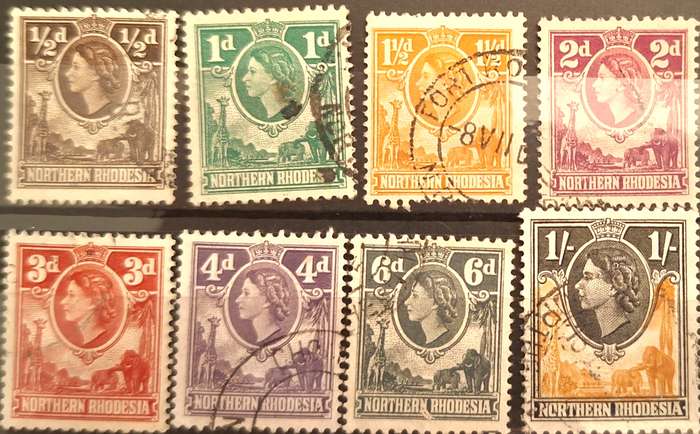 Northern Rhodesia 1953 Elizabeth II 8 Used stamps