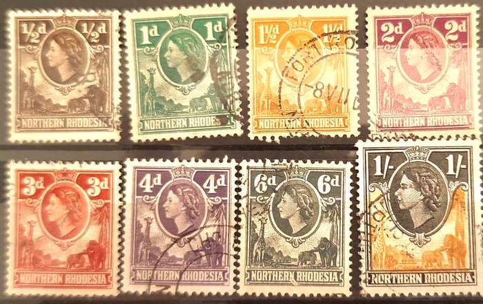 Northern Rhodesia 1953 Elizabeth II 8 Used stamps