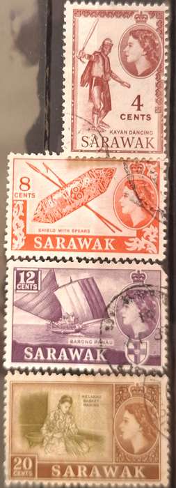 Sarawak 1964 Elizabeth II Definitive 4 Used stamps