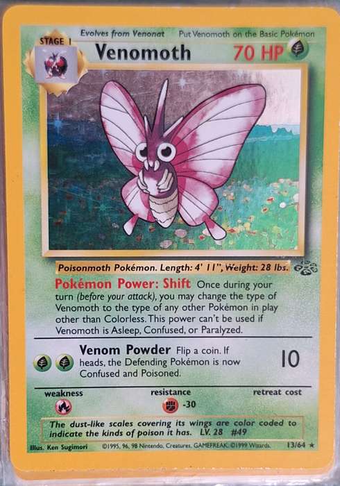 Pokemon Trading Card Venomoth 13/64 Holo