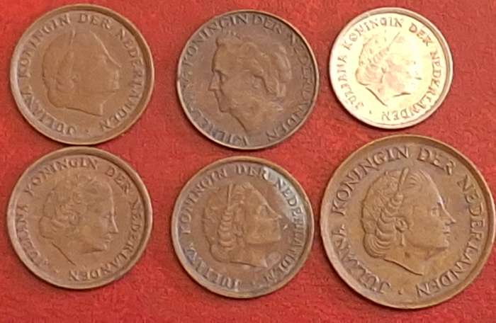 Nederland Mixed Lot of 6 Coins