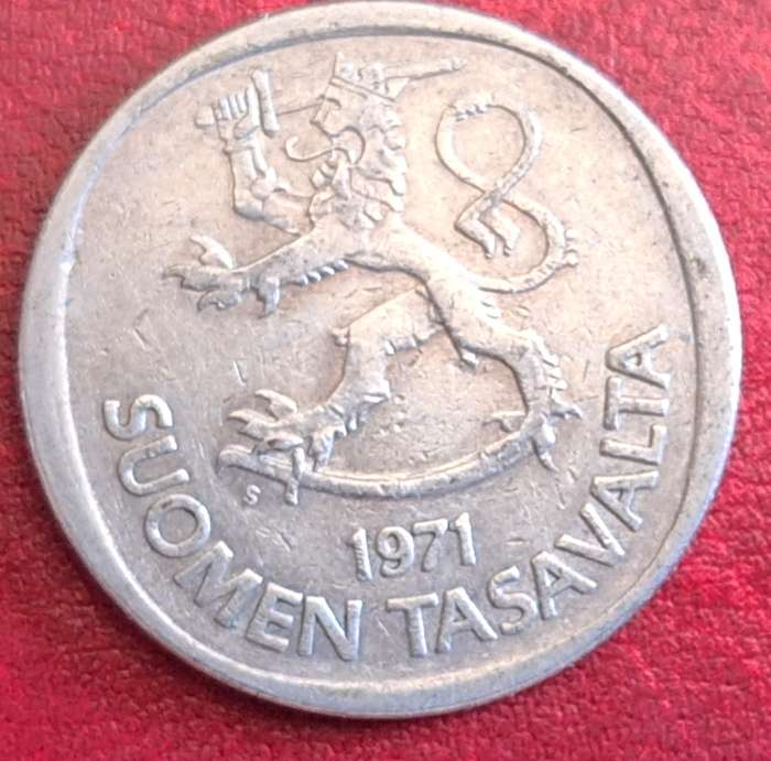 Finland 1971  1 Markka Copper-nickel