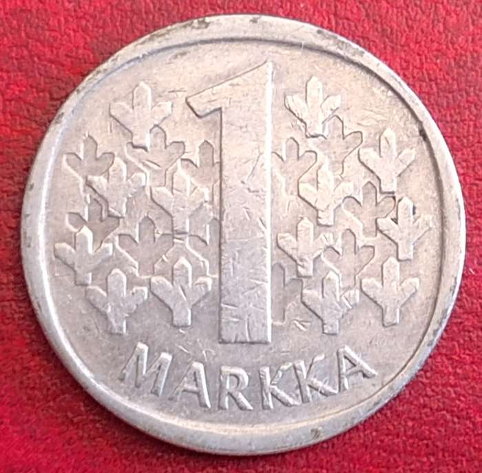 Finland 1971  1 Markka Copper-nickel