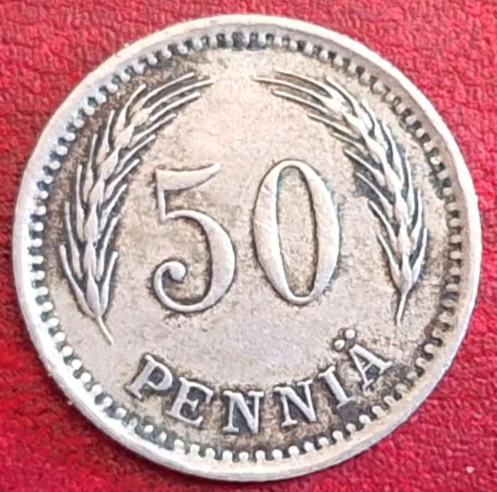 Finland 1921 50 Pennia Copper-nickel