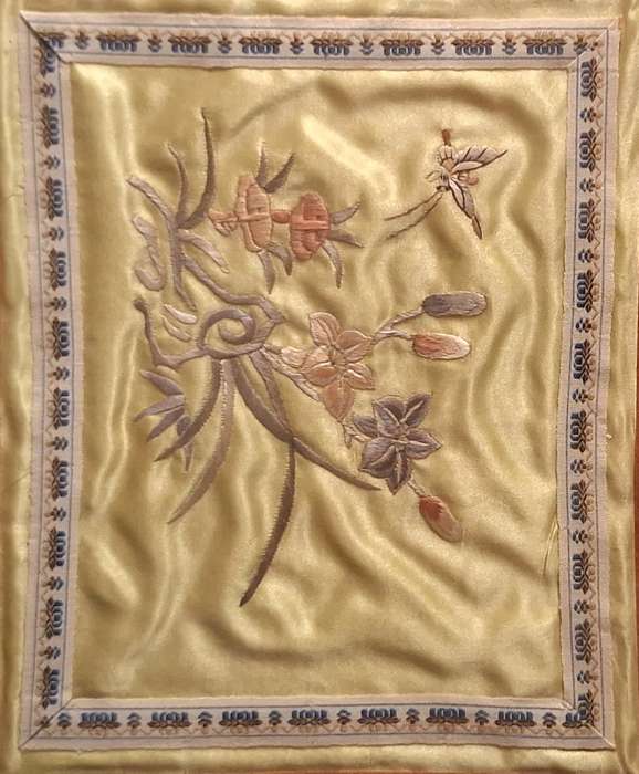 Framed Embroidery Panel