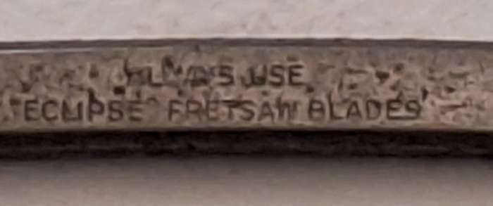 Vintage Eclipse Fret Saw FS-70 without Blade