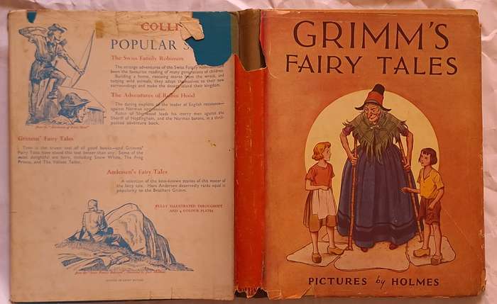 Grimm's Fairy Tales with Pictures by Holmes Hardcover 1950's