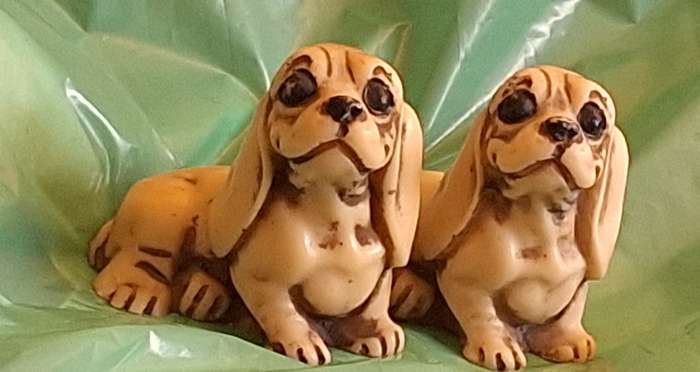 2 Small Dog Ornaments