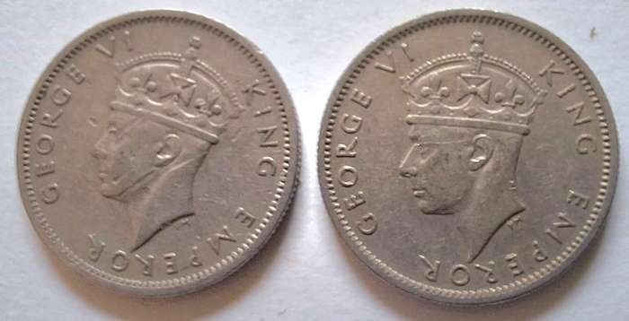 Southern Rhodesia 1947 George VI 6d x2 Copper-nickel