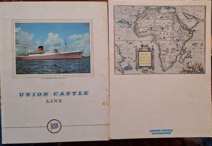 2 Blank Union Castle Line Menu Cards
