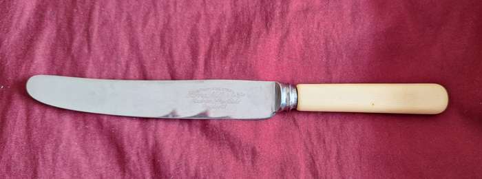 1 Vintage Harris Miller & Co Sheffied Faux Bone  Table Knife
