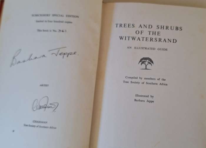 Trees and Shrubs of the Witwatersrand An Illustrated Guide Hardcover 1964 No. 361 of 400 Signed