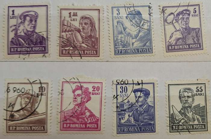 Romania 1955 Occupations 8 Used stamps