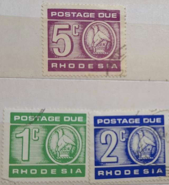 Rhodesia 1970 Postage Due 3 Used stamps