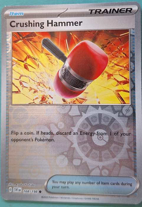 Pokemon 2023 168/198 Crushing Hammer Reverse Holo