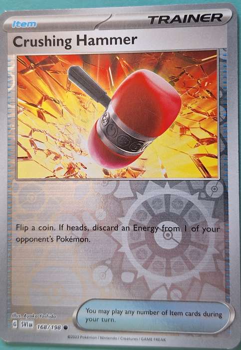 Pokemon 2023 168/198 Crushing Hammer Reverse Holo