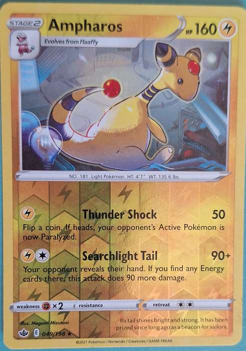 Pokemon 2021 049/198 Ampharos Reverse Holo