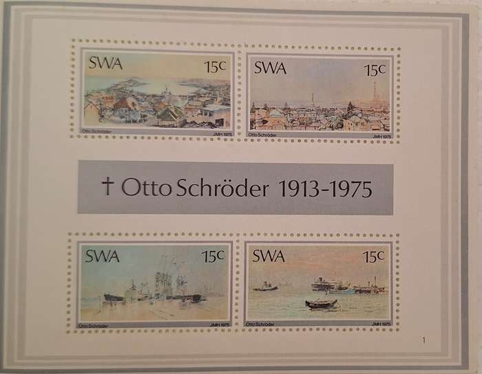 South West Africa 1975 Otto Schroder 1 Mint Miniature Sheet