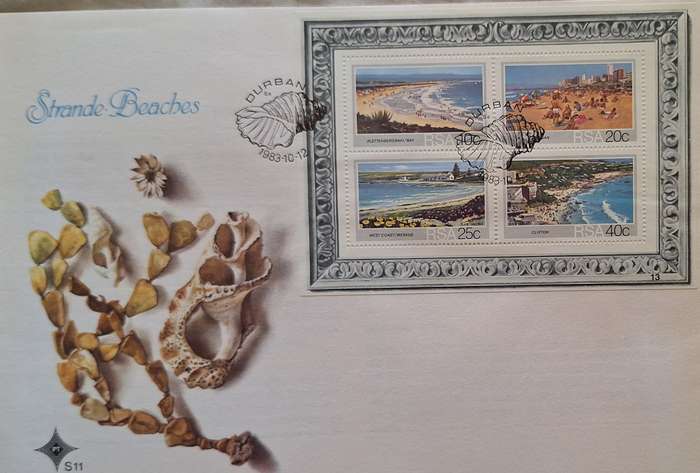South Africa 1983 Beaches FDC with Miniature Sheet