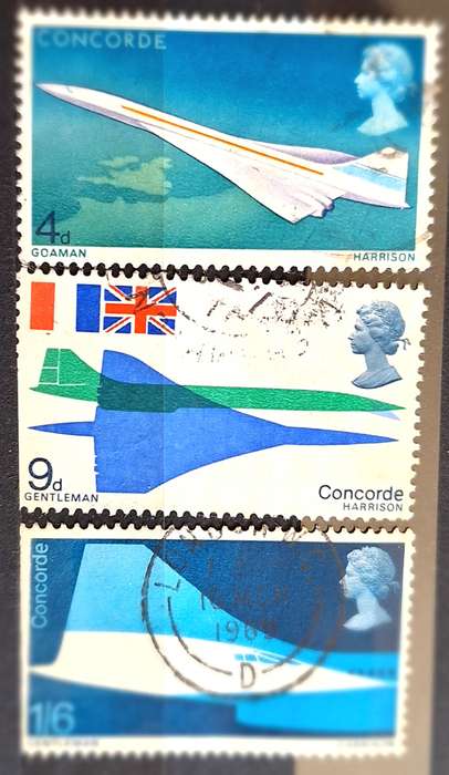 GB 1969 Concorde First Flight Set of 3 Used stamps