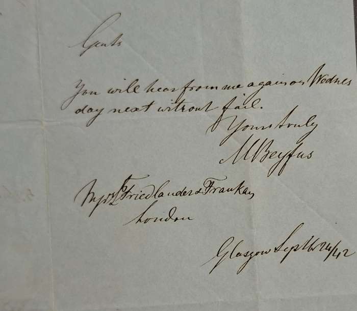 1841 Penny Red (HA) Poor margins with Maltese Cross Cancel On a letter dated and cancelled 1842