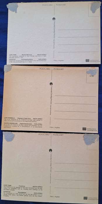 3 Cape Town and Peninsula 1970's CNA Post Cards