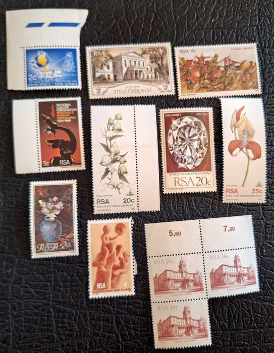 South Africa Mixed Lot of 12 Mint stamps