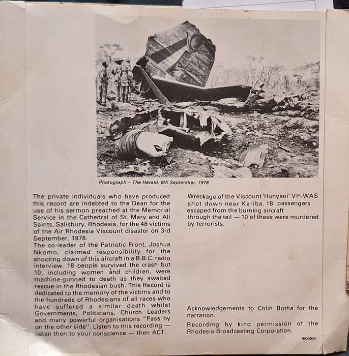 The Deafening Silence: Viscount Air Disaster Sunday, 3rd September, 1978 Rhodesia
