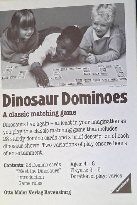 Vintage Ravensburger Dinosaur Dominoes