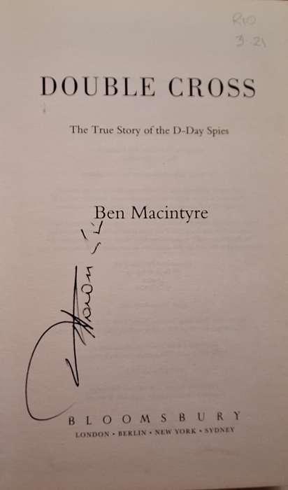 Double Cross by Ben Macintyre Hardcover 2012 First Edition