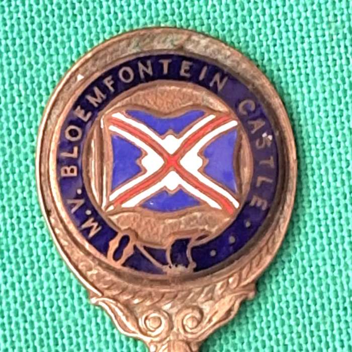 Vintage Union Castle Line Bloemfontein Castle Teaspoon