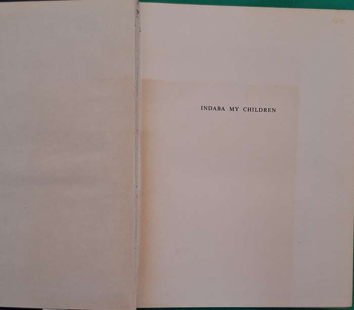 Indaba, My Children - Vusamazulu C Mutwa -  Hardcover 1965 3rd Edition