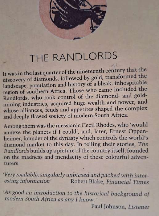 The Randlords: The Men who made South Africa by Geoffrey Wheatcroft Paperback