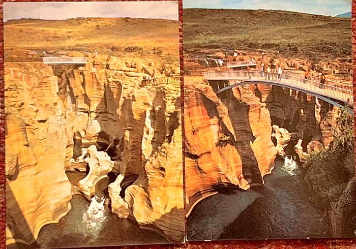 Vintage Artco Post Cards of Bourke's Luck PotHoles, Eastern Transvaal