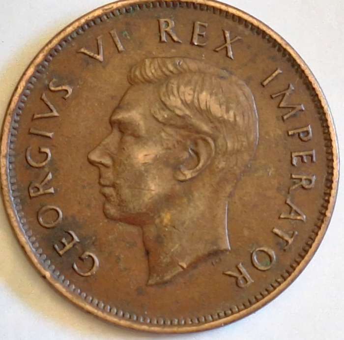 South Africa 1941 George VI 1/2d Half Penny Bronze