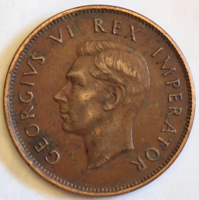 South Africa 1941 George VI 1/2d Half Penny Bronze
