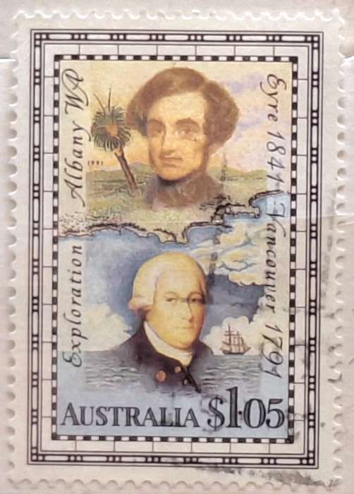 Australia 1991 Exploration of Albany: Edward John Eyre & George Vancouver 1 Used stamp